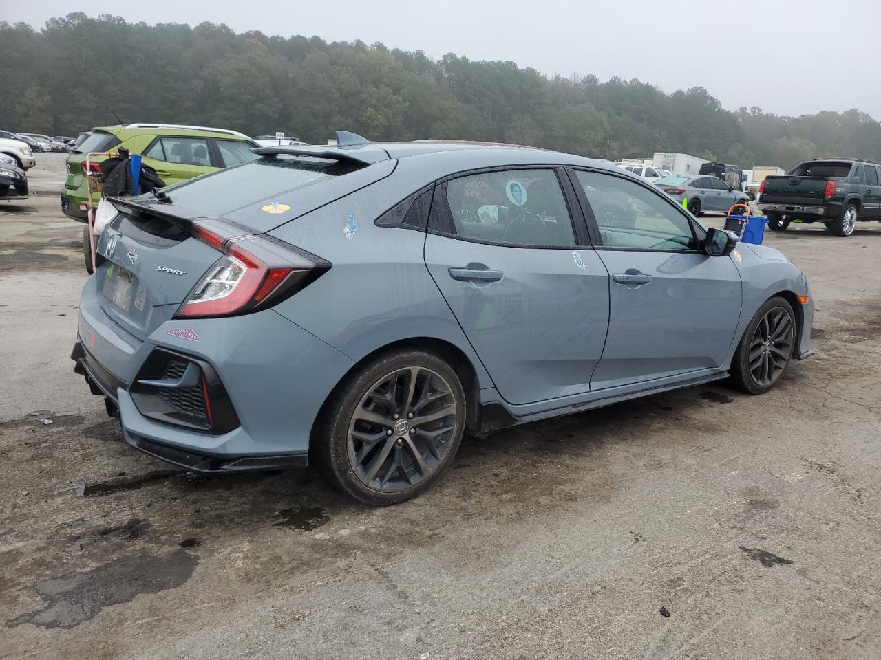 2021 Honda Civic VIN SHHFK7H48MU201316 Copart auction photo, side damage thumbnail 3