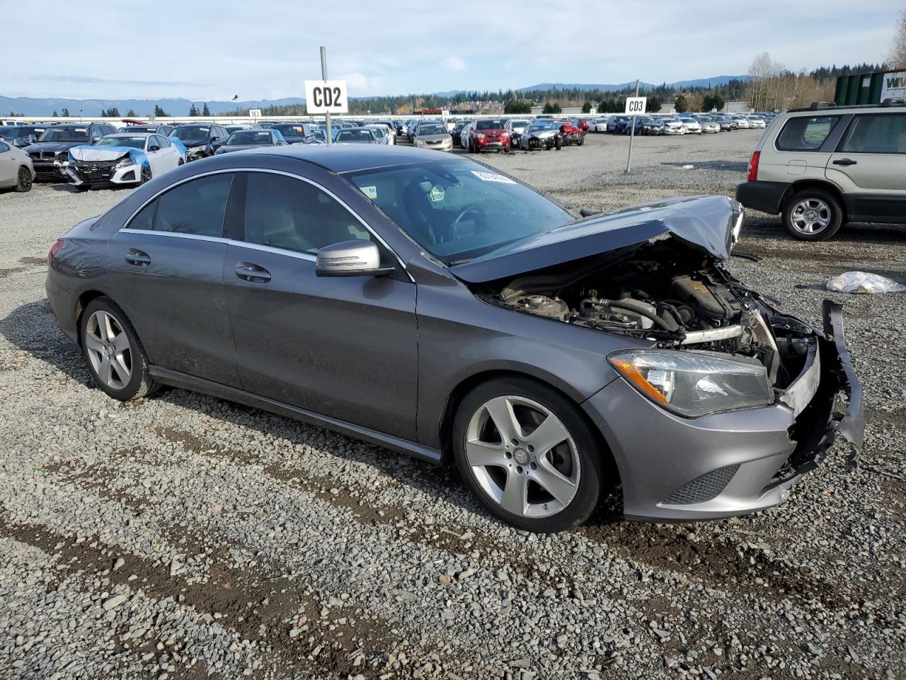2016 Mercedes-Benz CLA-klasse VIN WDDSJ4EBXGN372259 Copart auction photo, front end / top/roof damage thumbnail 4