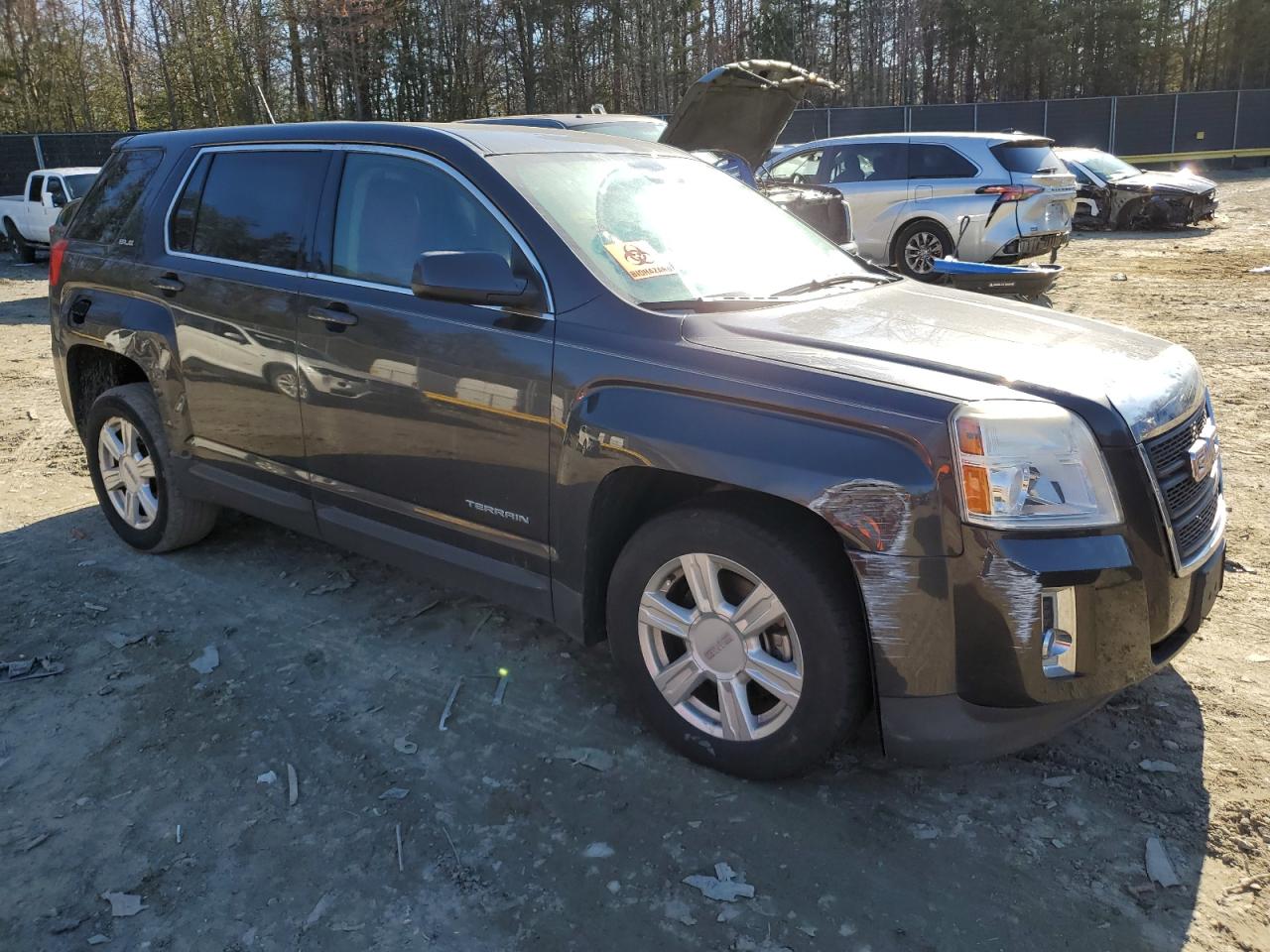 2014 GMC Terrain VIN 2GKFLVEK6E6334478 Copart auction photo, front end / undercarriage damage thumbnail 4