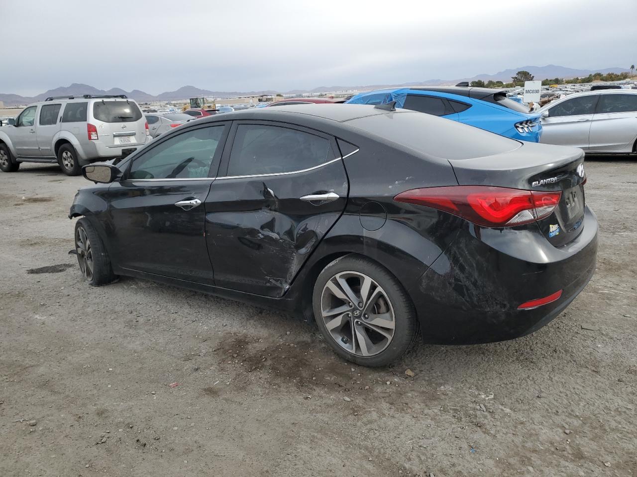 2016 Hyundai Elantra VIN KMHDH4AEXGU626441 Copart auction photo, front end / side damage thumbnail 2