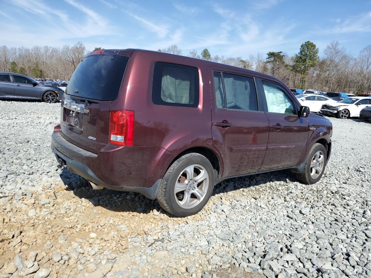 2013 Honda Pilot VIN 5FNYF4H58DB046188 Copart auction photo, front end damage thumbnail 3