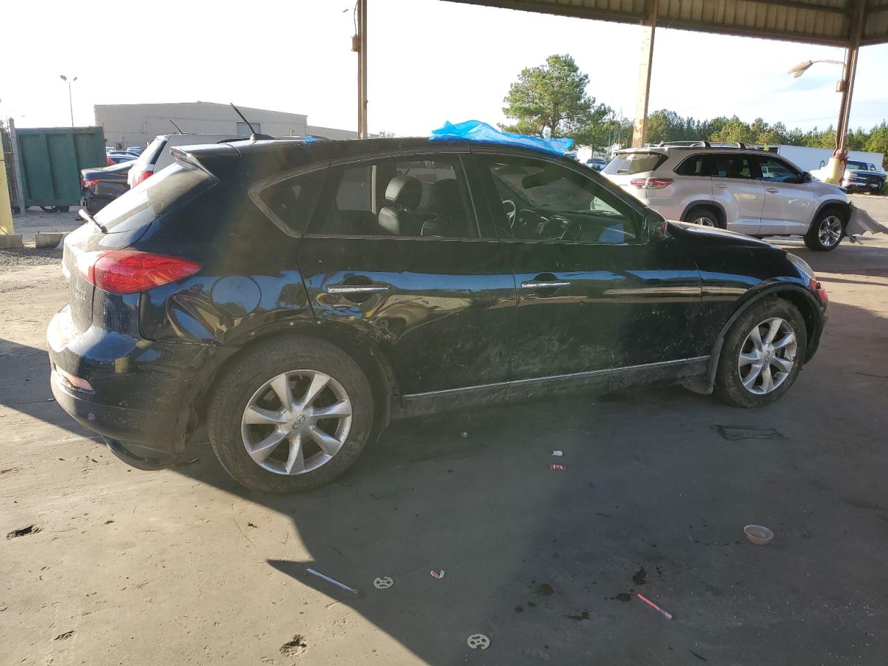 2010 Infiniti EX VIN JN1AJ0HR7AM753493 Copart auction photo, top/roof damage thumbnail 3