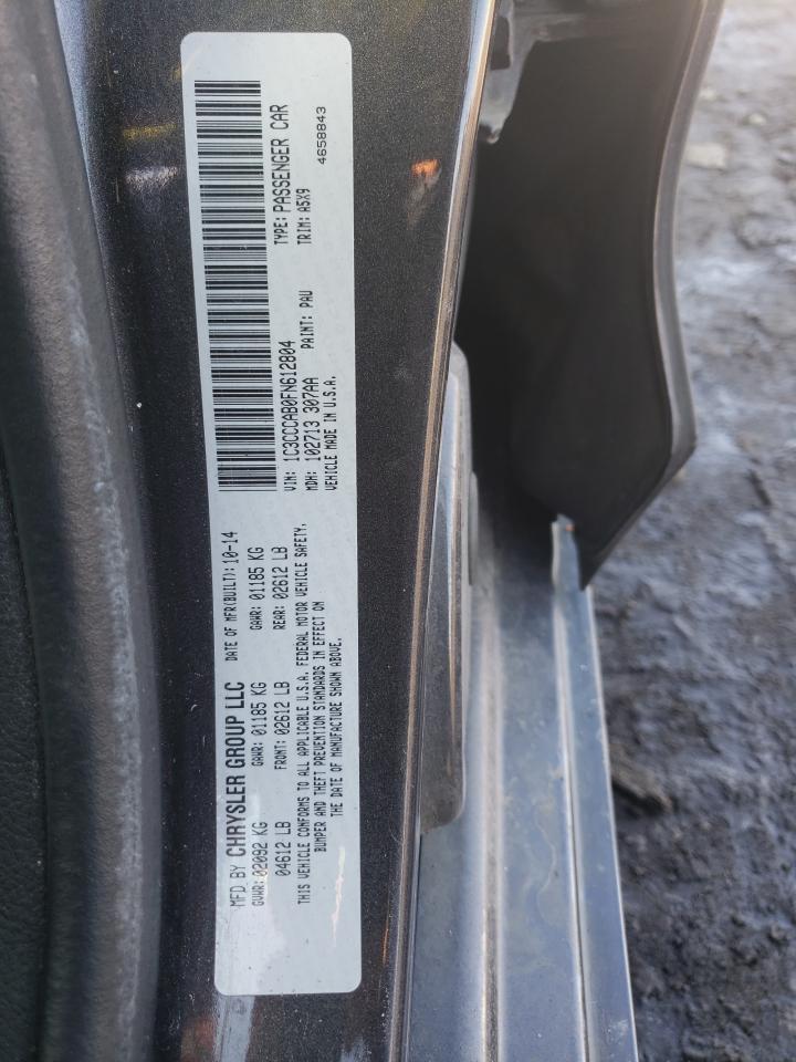 2015 Chrysler 200 VIN 1C3CCCAB0FN612804 Copart auction photo, front end damage thumbnail 14