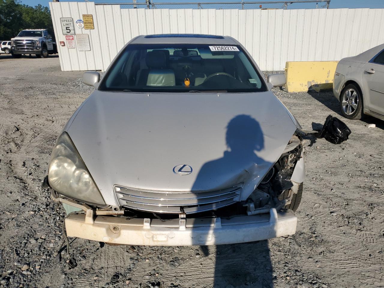 2002 Lexus ES VIN JTHBF30GX20044692 Copart auction photo, front end / side damage thumbnail 5