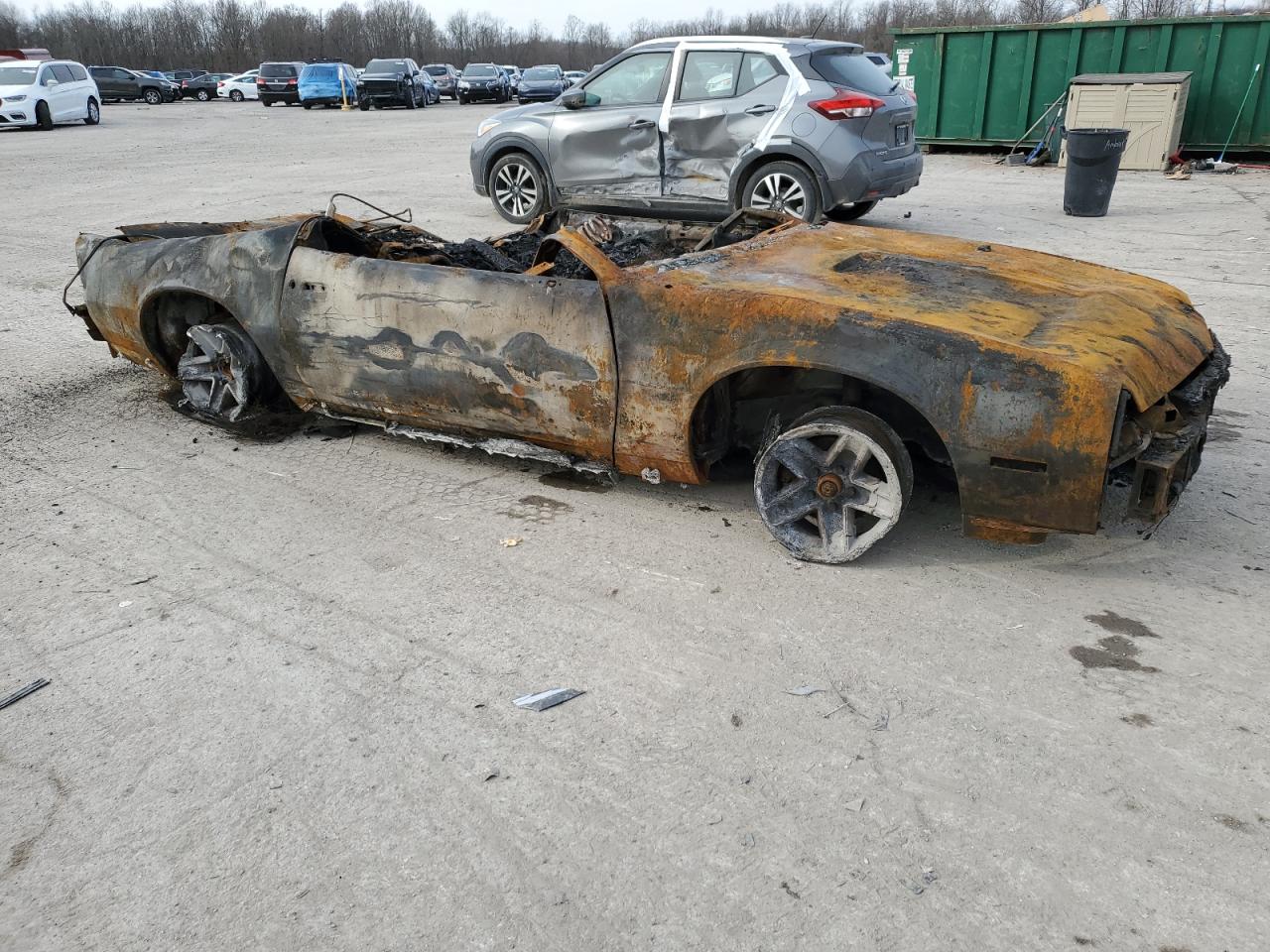 1986 Chevrolet Camaro VIN 1G1FP87F1GN100502 Copart auction photo, burn damage thumbnail 4