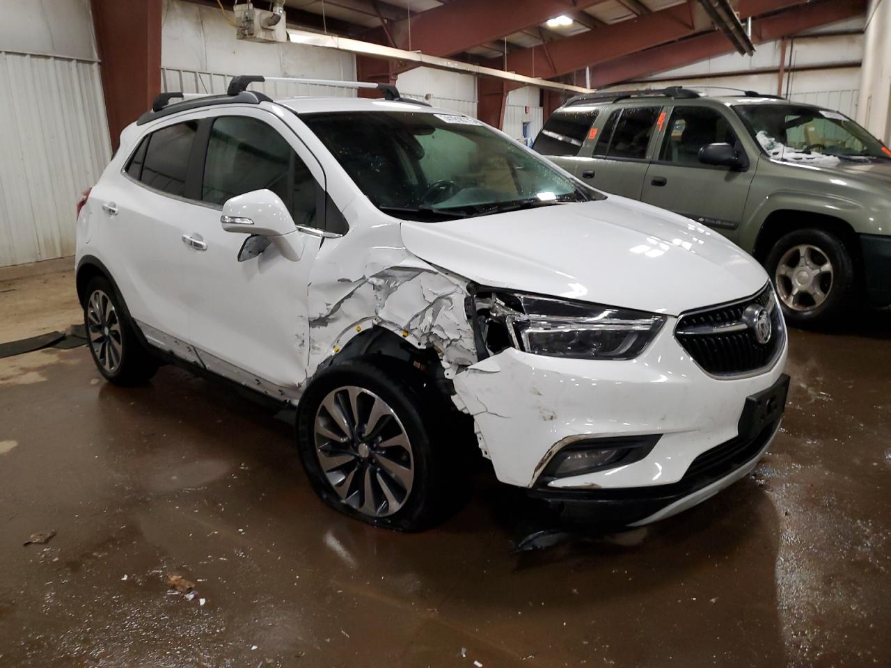 2020 Buick Encore VIN KL4CJCSB2LB060438 Copart auction photo, side / front end damage thumbnail 4