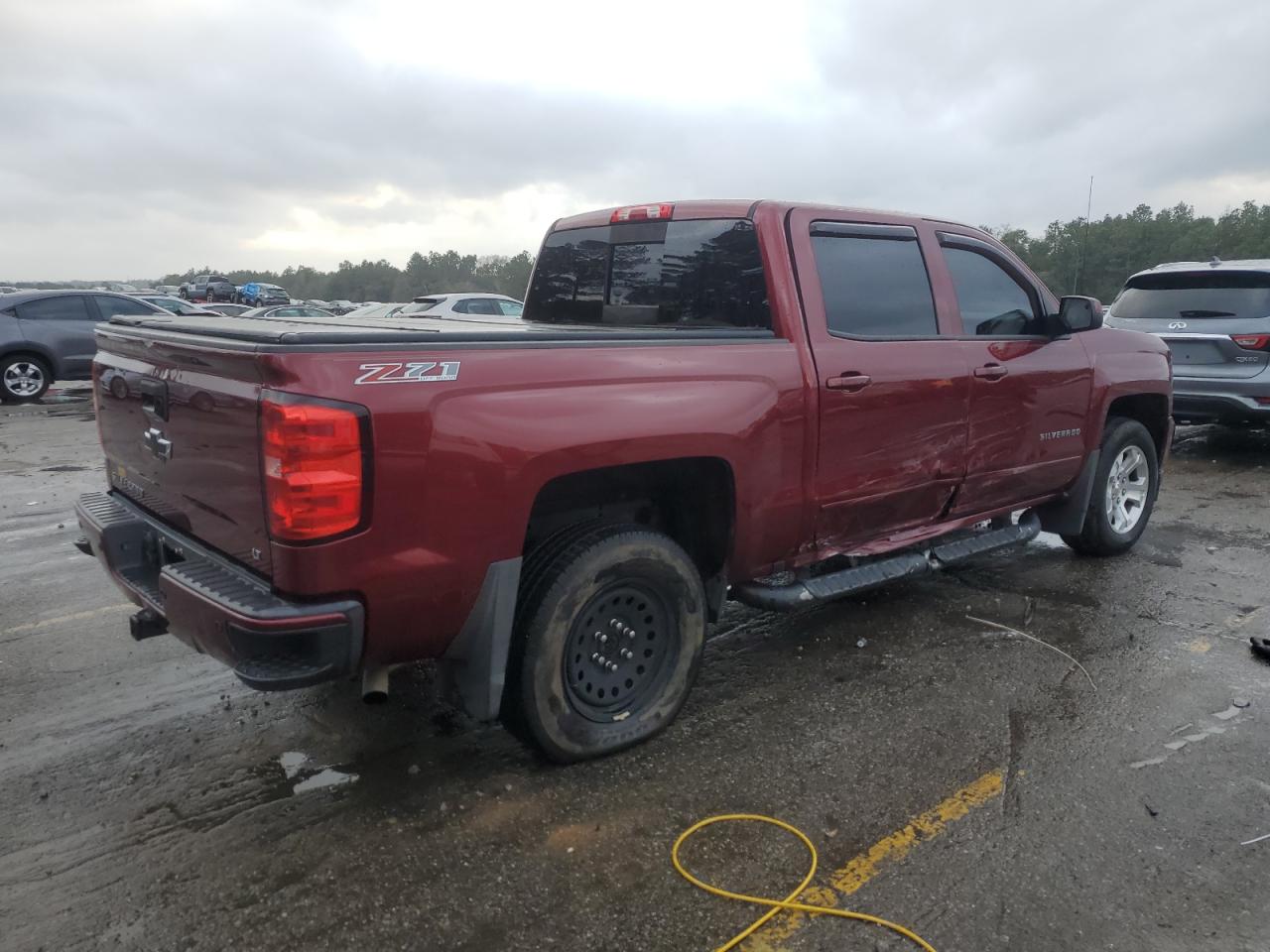2017 Chevrolet Silverado VIN 3GCUKREC7HG171449 Copart auction photo, side damage thumbnail 3