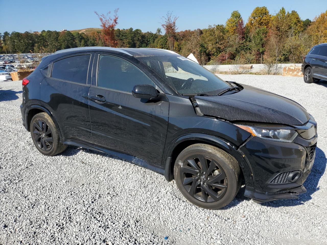2021 Honda HR-V VIN 3CZRU5H11MM730258 Copart auction photo, side / front end damage thumbnail 4