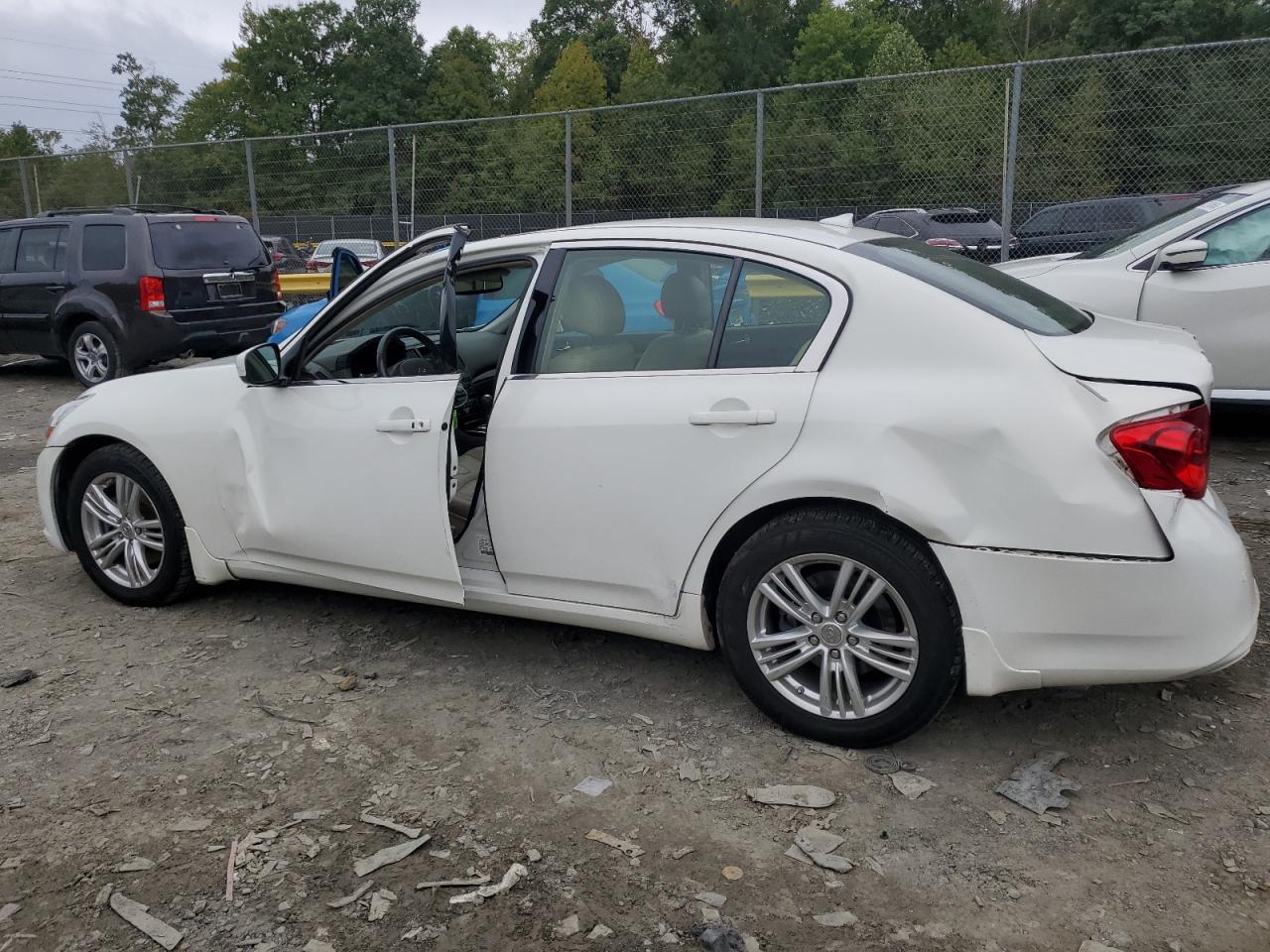 2013 Infiniti G VIN JN1CV6AR9DM756684 Copart auction photo, all over damage thumbnail 2
