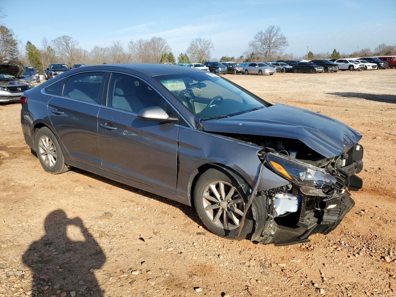 2019 Hyundai Sonata VIN 5NPE24AF7KH739012 Copart auction photo, front end damage thumbnail 4