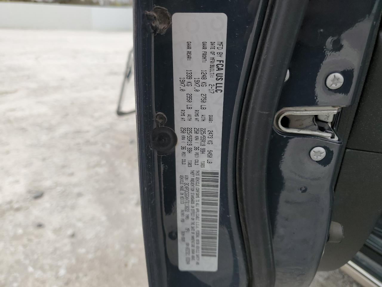 2017 Dodge Journey VIN 3C4PDCGGXHT613622 Copart auction photo, front end damage thumbnail 13