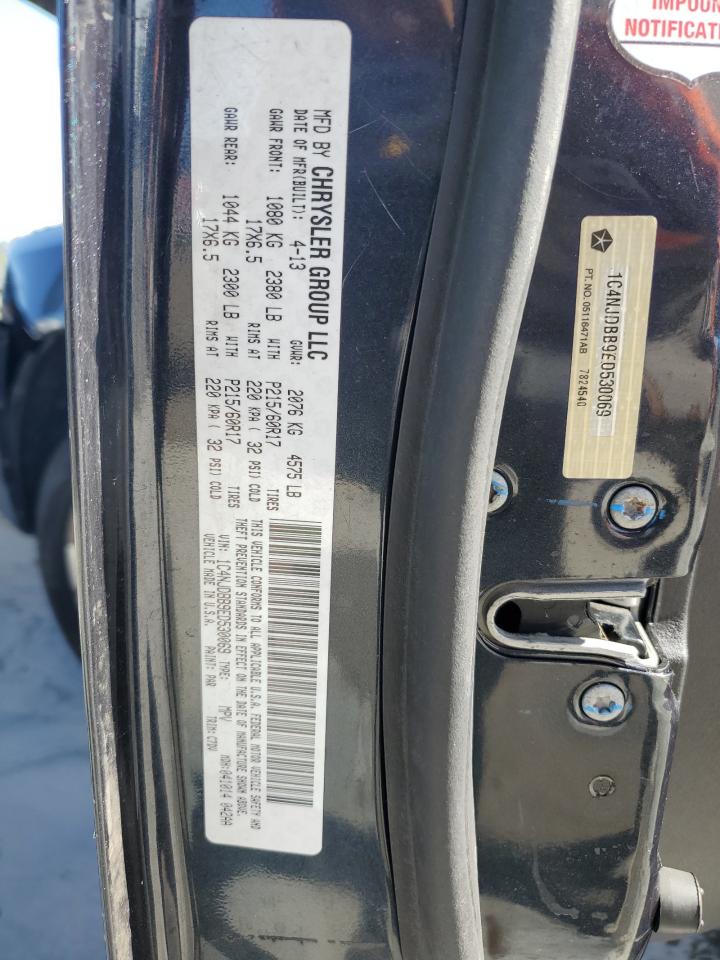 2014 Jeep Compass VIN 1C4NJDBB9ED530069 Copart auction photo, front end / rear end damage thumbnail 13