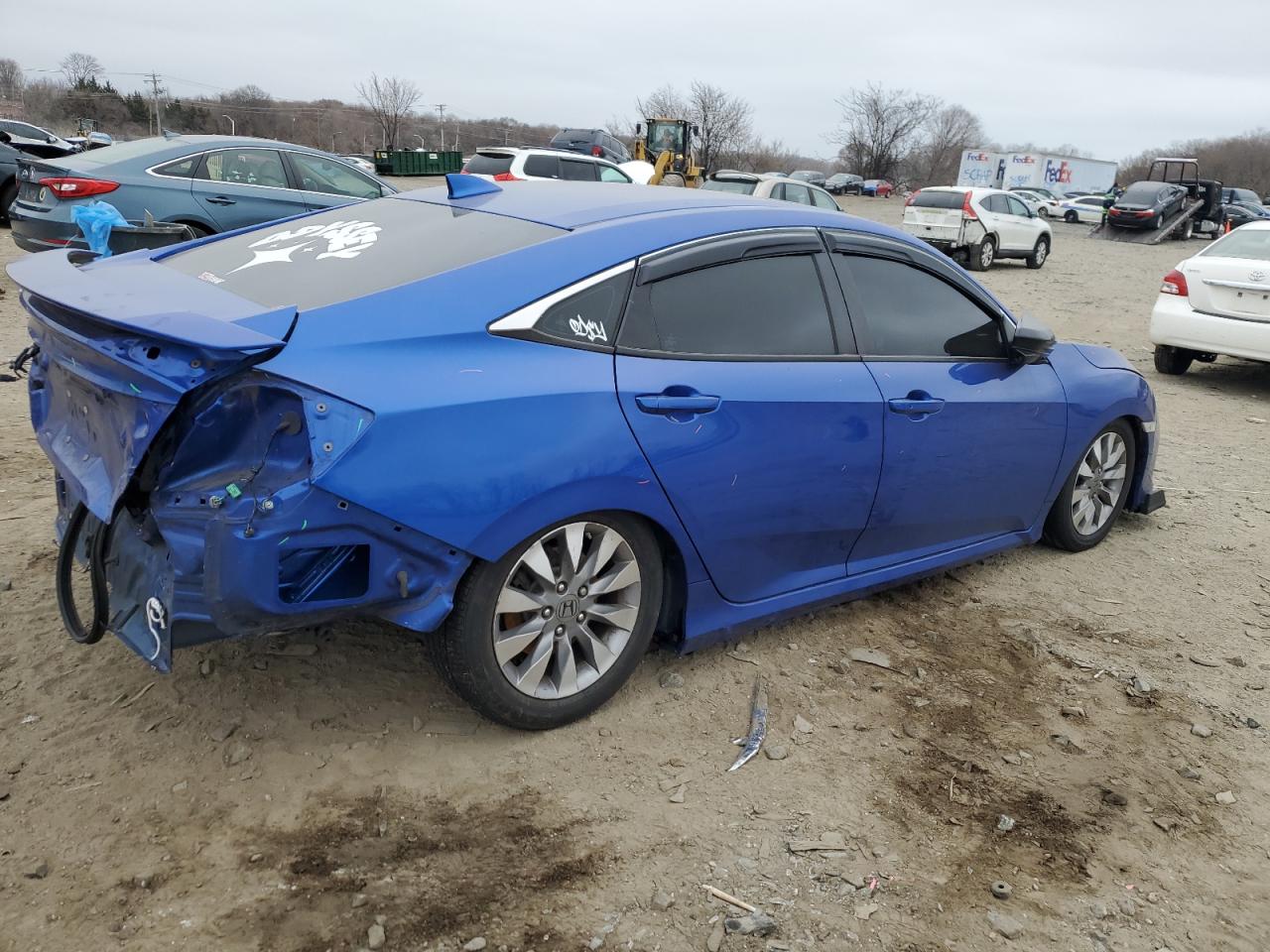 2017 Honda Civic VIN 2HGFC1E57HH707293 Copart auction photo, rear end damage thumbnail 3