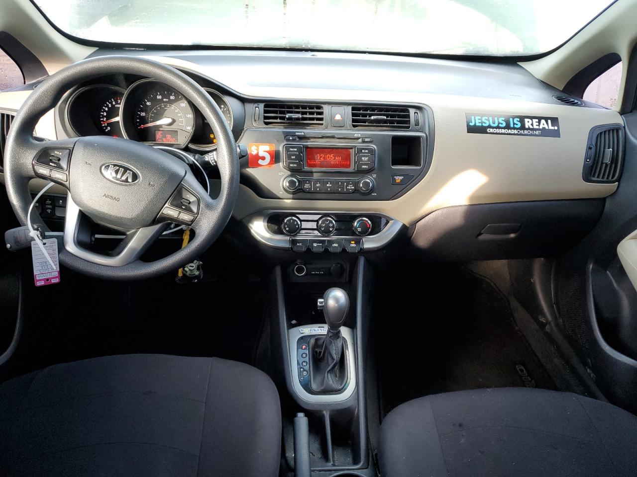 2013 KIA Rio VIN KNADM5A34D6186931 Copart auction photo, all over damage thumbnail 8