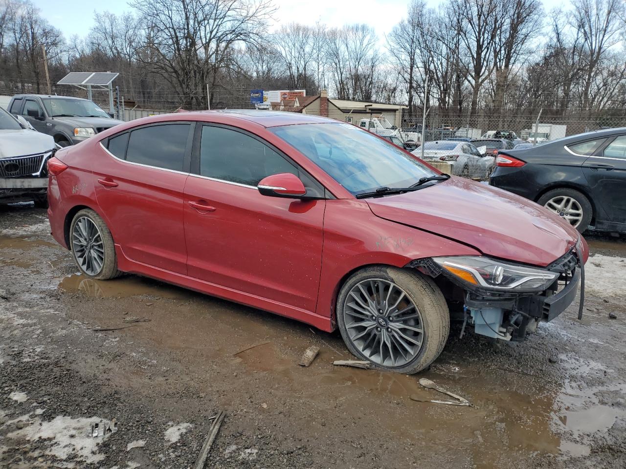 2017 Hyundai Elantra VIN KMHD04LB2HU315100 Copart auction photo, front end damage thumbnail 4