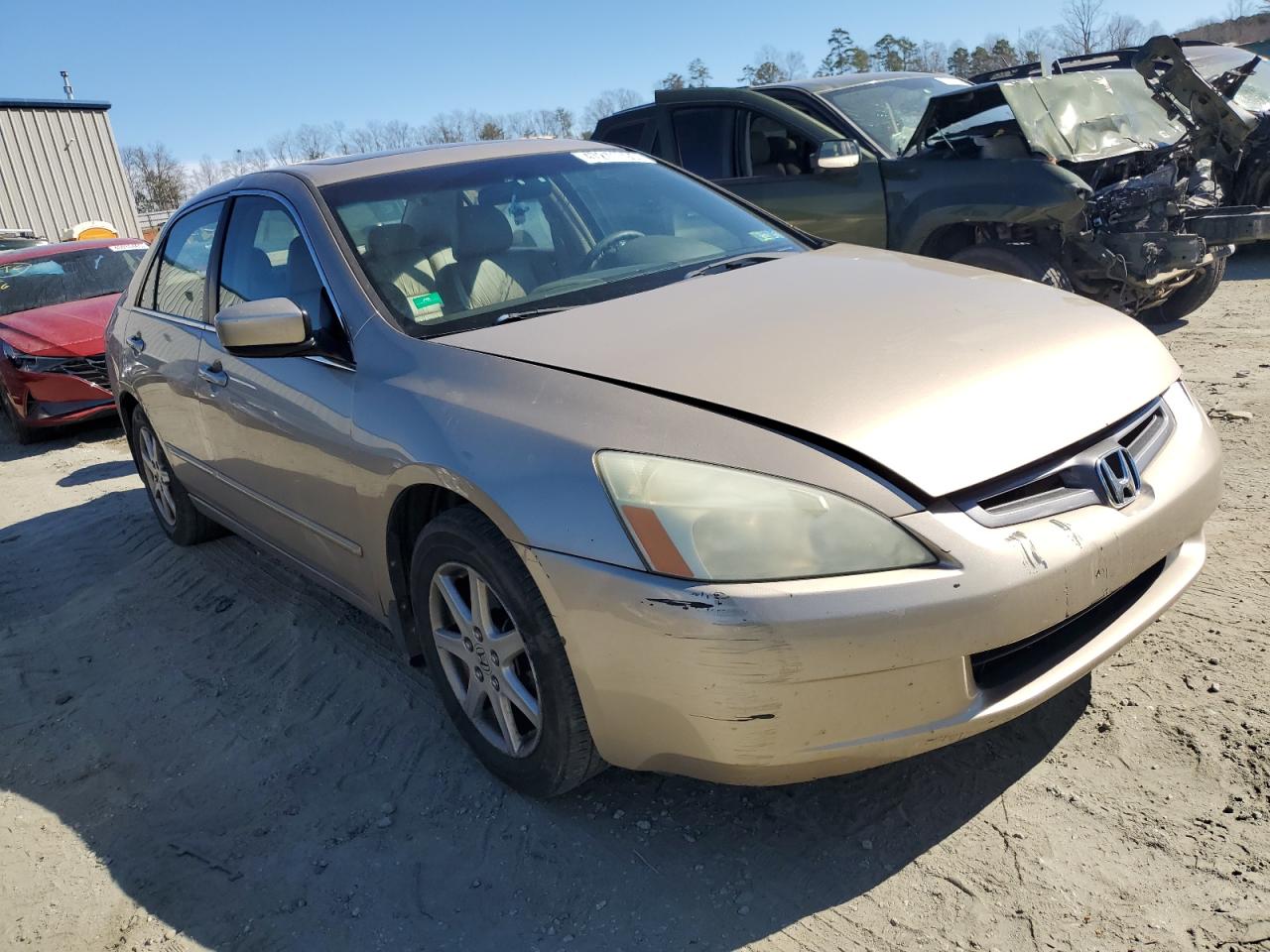 2004 Honda Accord VIN 1HGCM665X4A034102 Copart auction photo, front end damage thumbnail 4