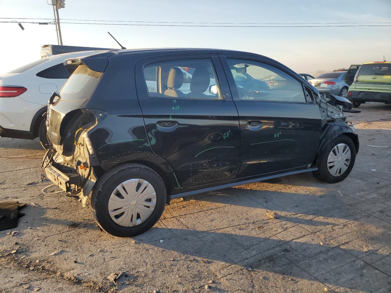 2019 Mitsubishi Mirage VIN ML32A3HJ4KH013894 Copart auction photo, front end / rear end damage thumbnail 3