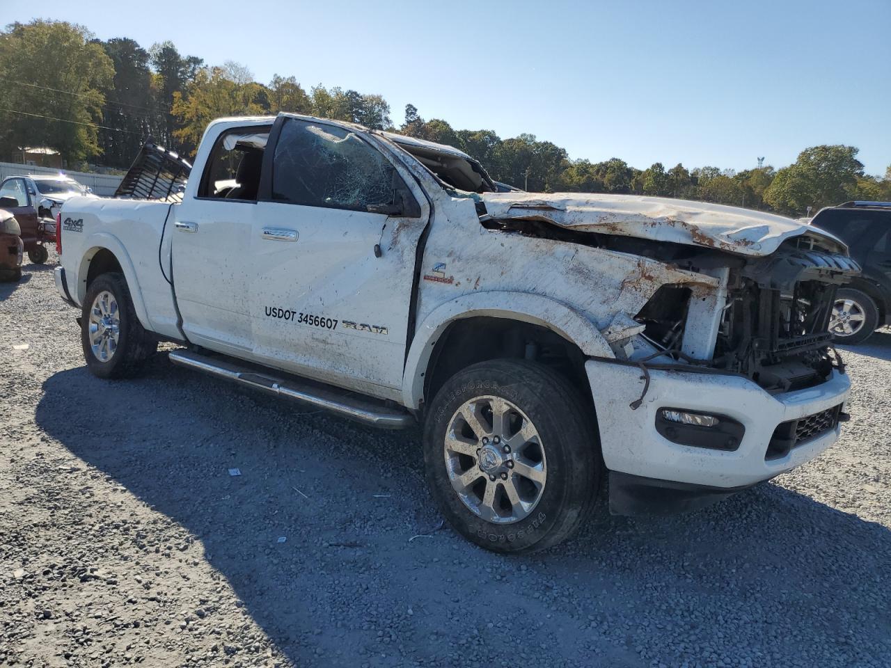 2022 RAM 2500 VIN 3C6UR5FL5NG438898 Copart auction photo, rollover damage thumbnail 4