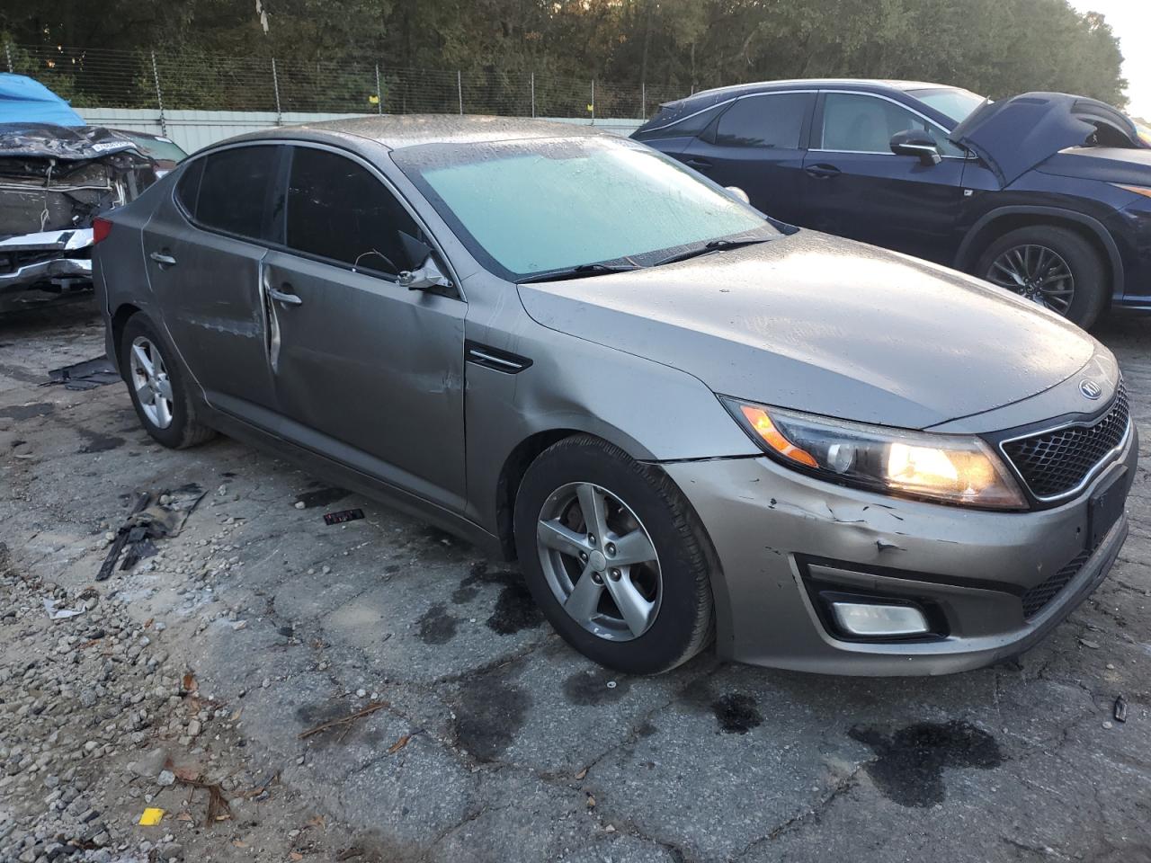 2014 KIA Optima VIN 5XXGM4A72EG282430 Copart auction photo, all over damage thumbnail 4