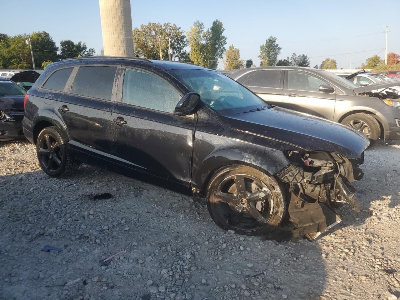 2015 Audi Q7 VIN WA1LGAFE4FD023522 Copart auction photo, front end / side damage thumbnail 4