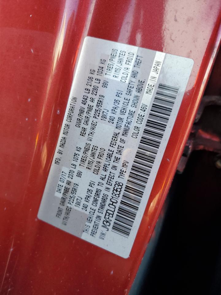 2017 Mazda CX-5 VIN JM3KFBDL0H0183538 Copart auction photo, burn - engine / burn - interior damage thumbnail 12