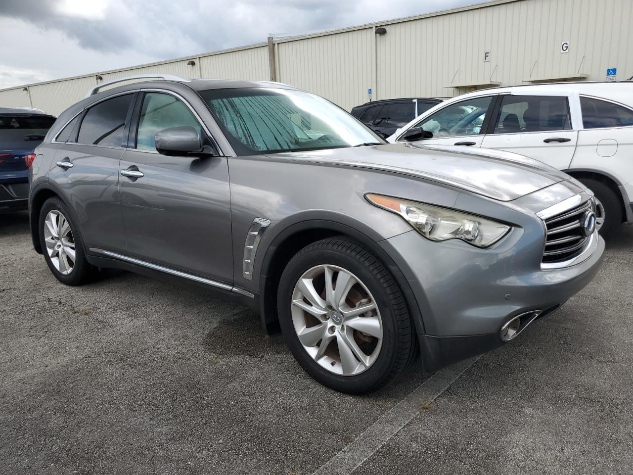 2013 Infiniti FX VIN JN8CS1MU2DM141035 Copart auction photo, water/flood damage thumbnail 4