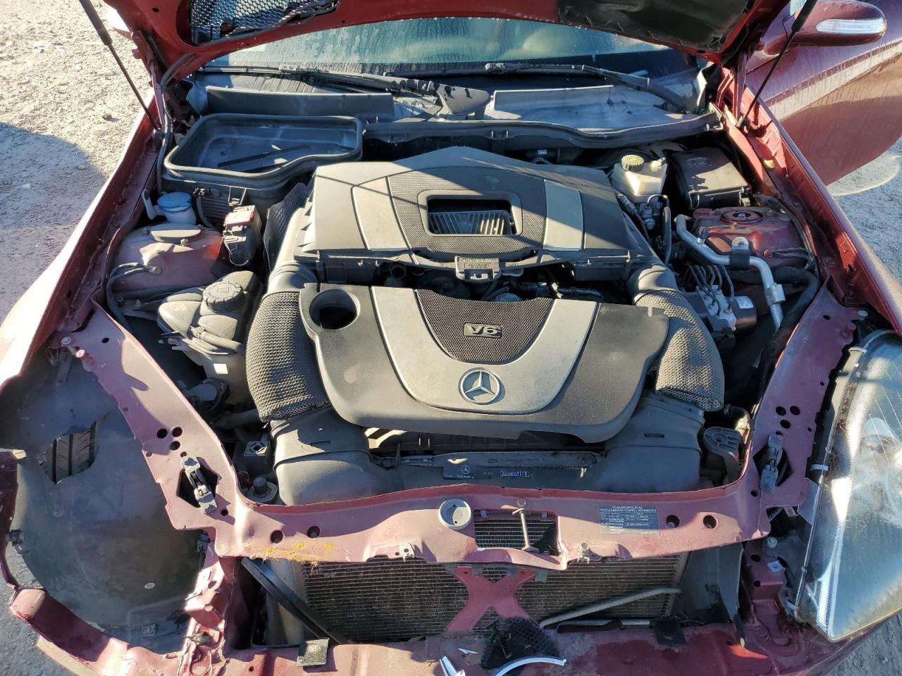 2008 Mercedes-Benz SLK-klasse VIN WDBWK54F98F182210 Copart auction photo, front end damage thumbnail 11