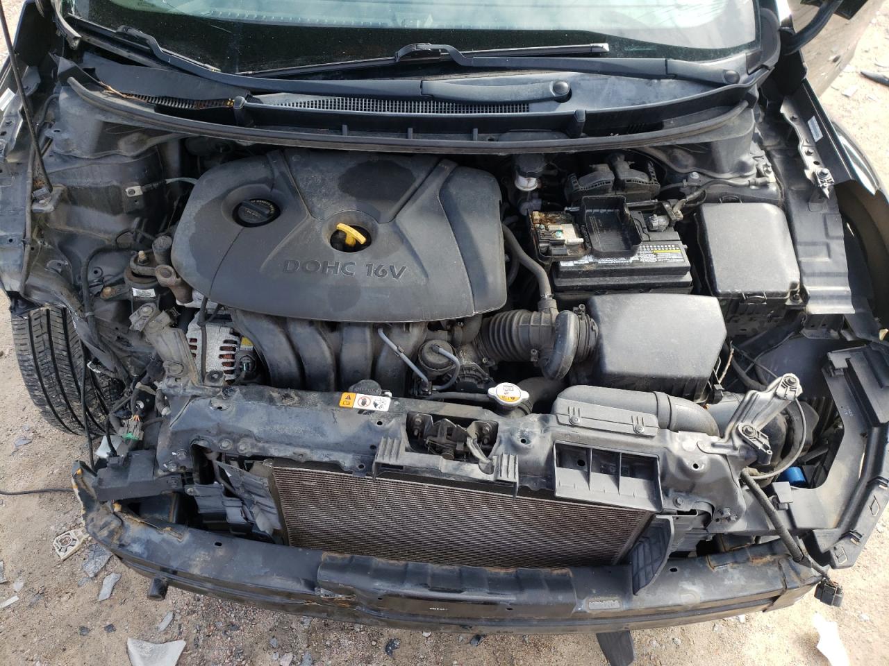 2013 Hyundai Elantra VIN KMHD35LE6DU040641 Copart auction photo, front end / undercarriage damage thumbnail 11
