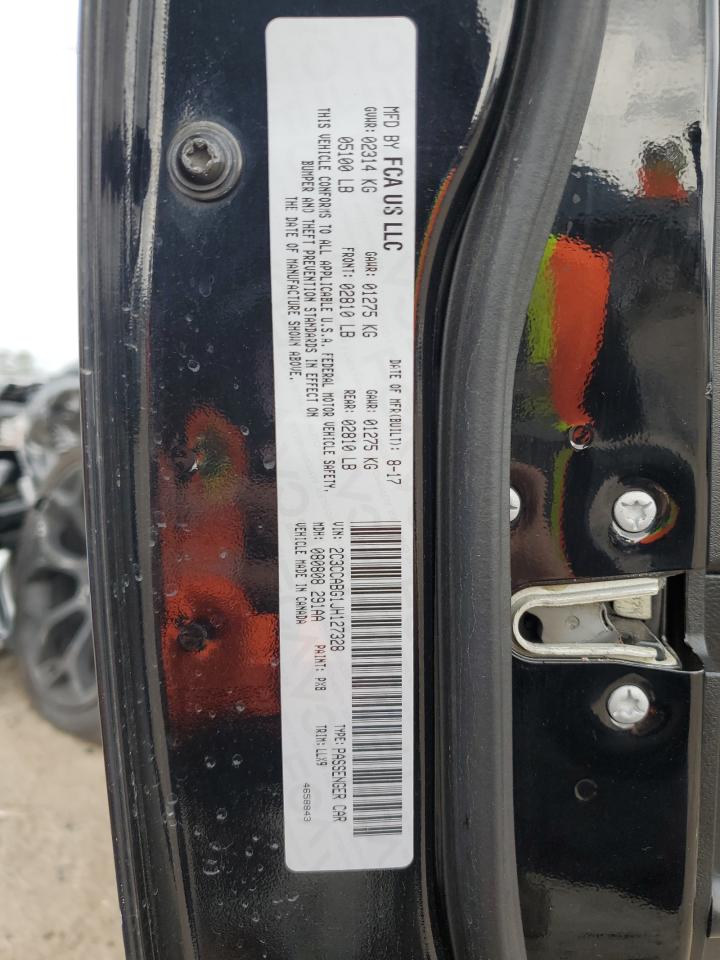 2018 Chrysler 300 VIN 2C3CCABG1JH127328 Copart auction photo, front end / side damage thumbnail 14