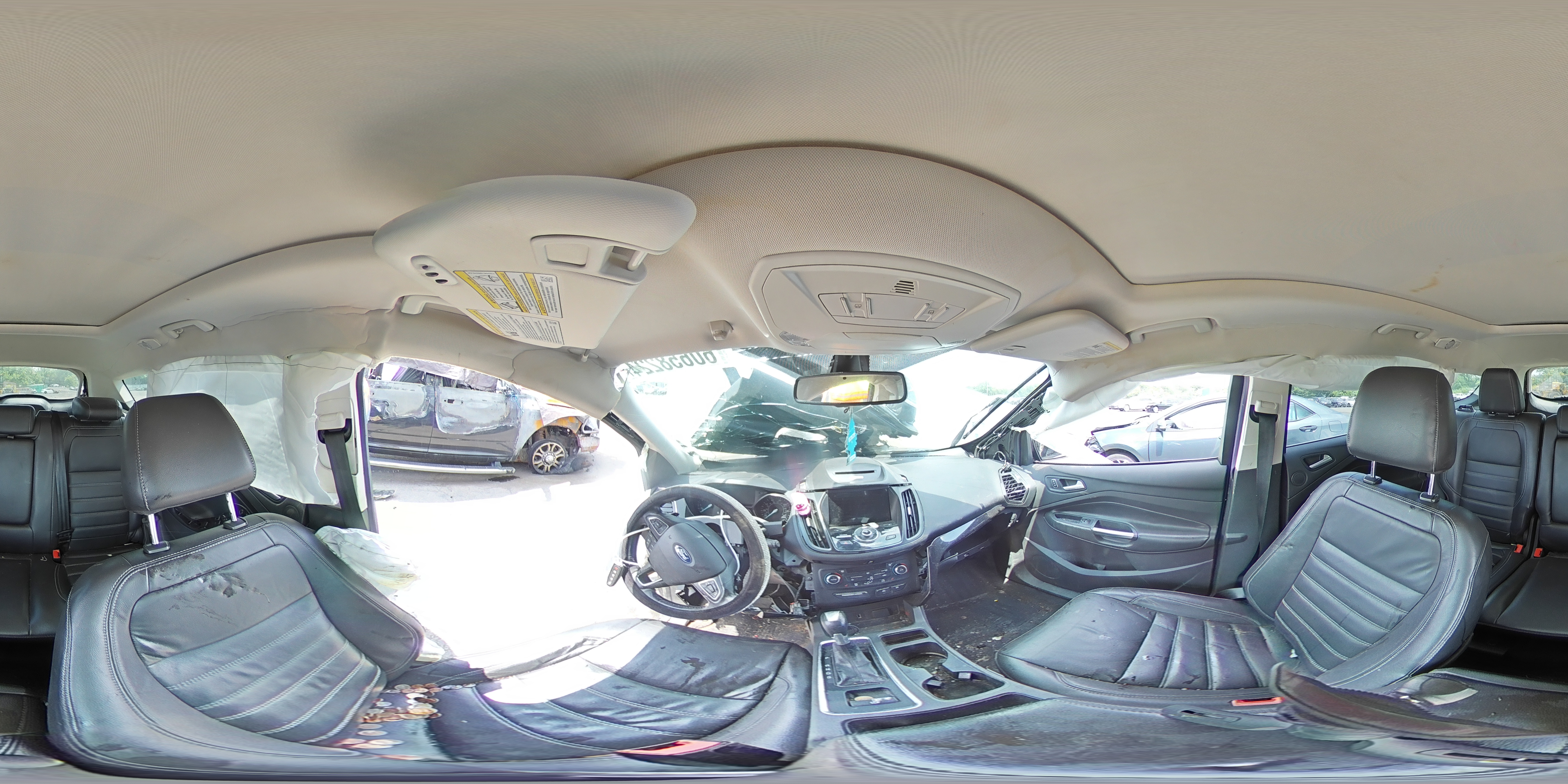 2017 Ford Escape VIN 1FMCU9JD7HUB11877 Copart auction photo, all over damage thumbnail 13