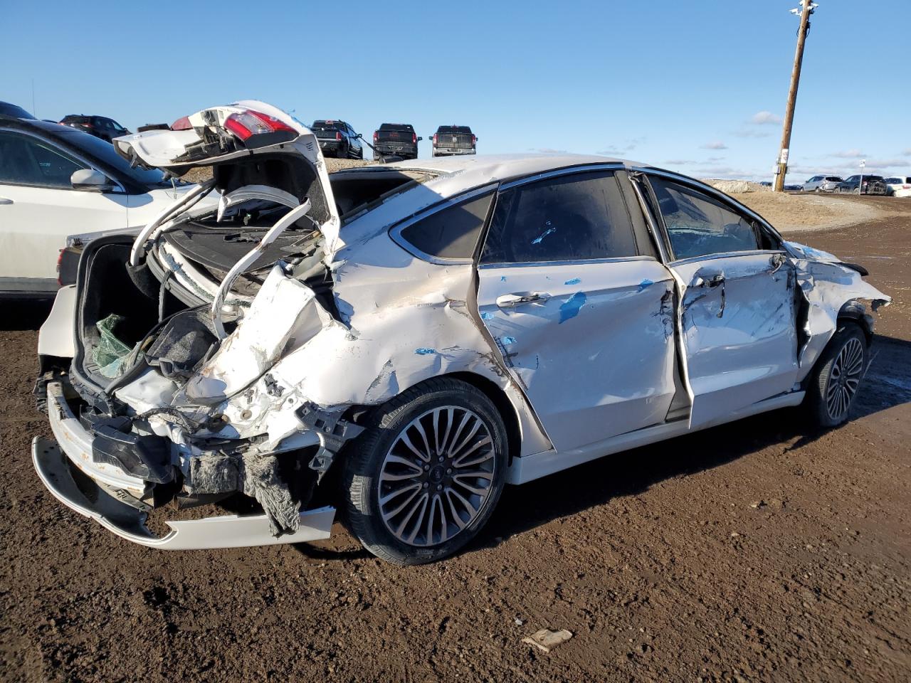 2017 Ford Fusion VIN 3FA6P0T97HR361582 Copart auction photo, all over damage thumbnail 3