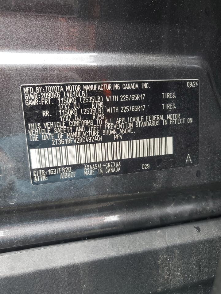 2024 Toyota RAV 4 VIN 2T3G1RFV2RC482404 Copart auction photo, rollover damage thumbnail 15