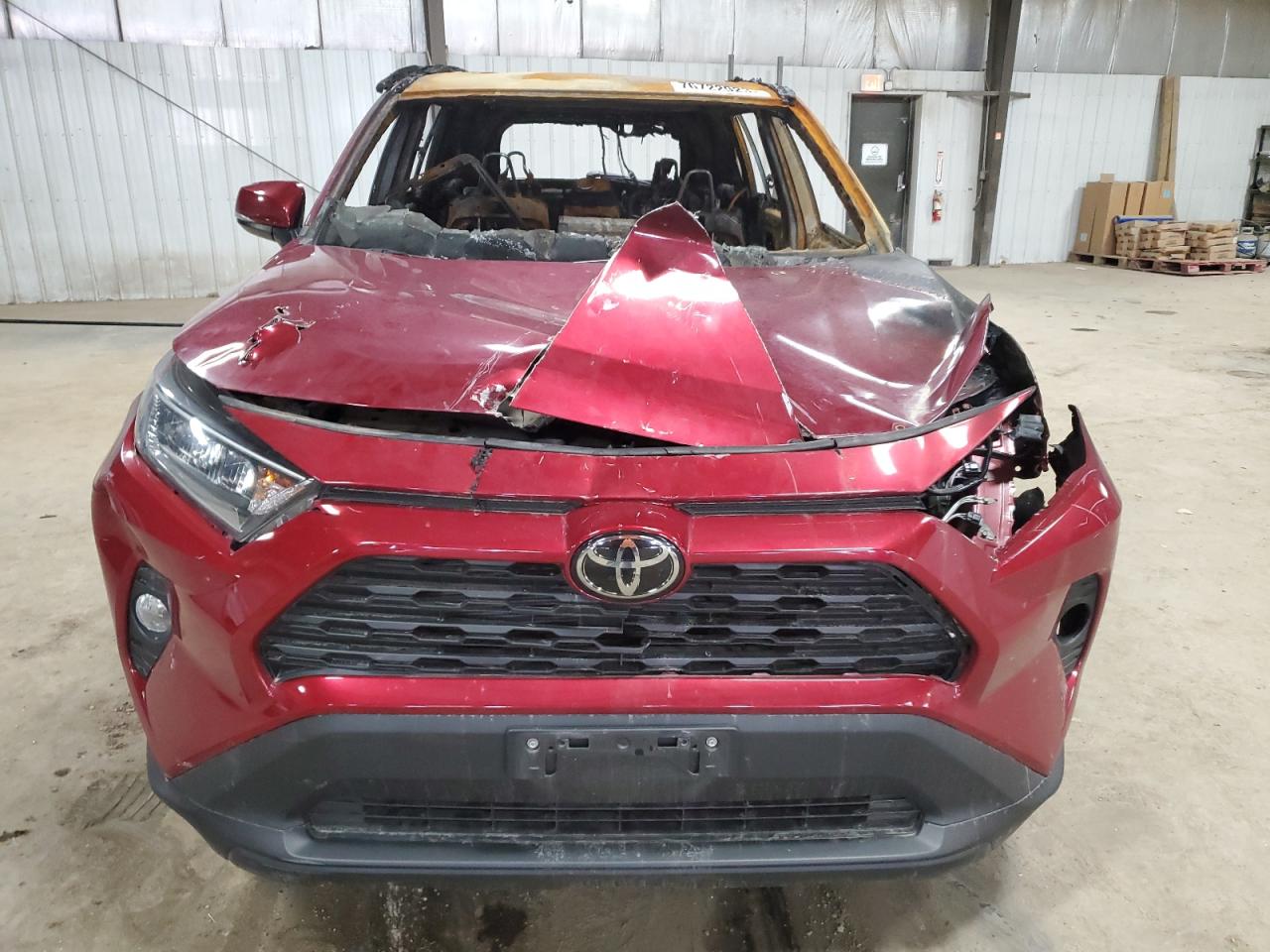 2019 Toyota RAV 4 VIN 2T3A1RFV4KW075114 Copart auction photo, burn damage thumbnail 5