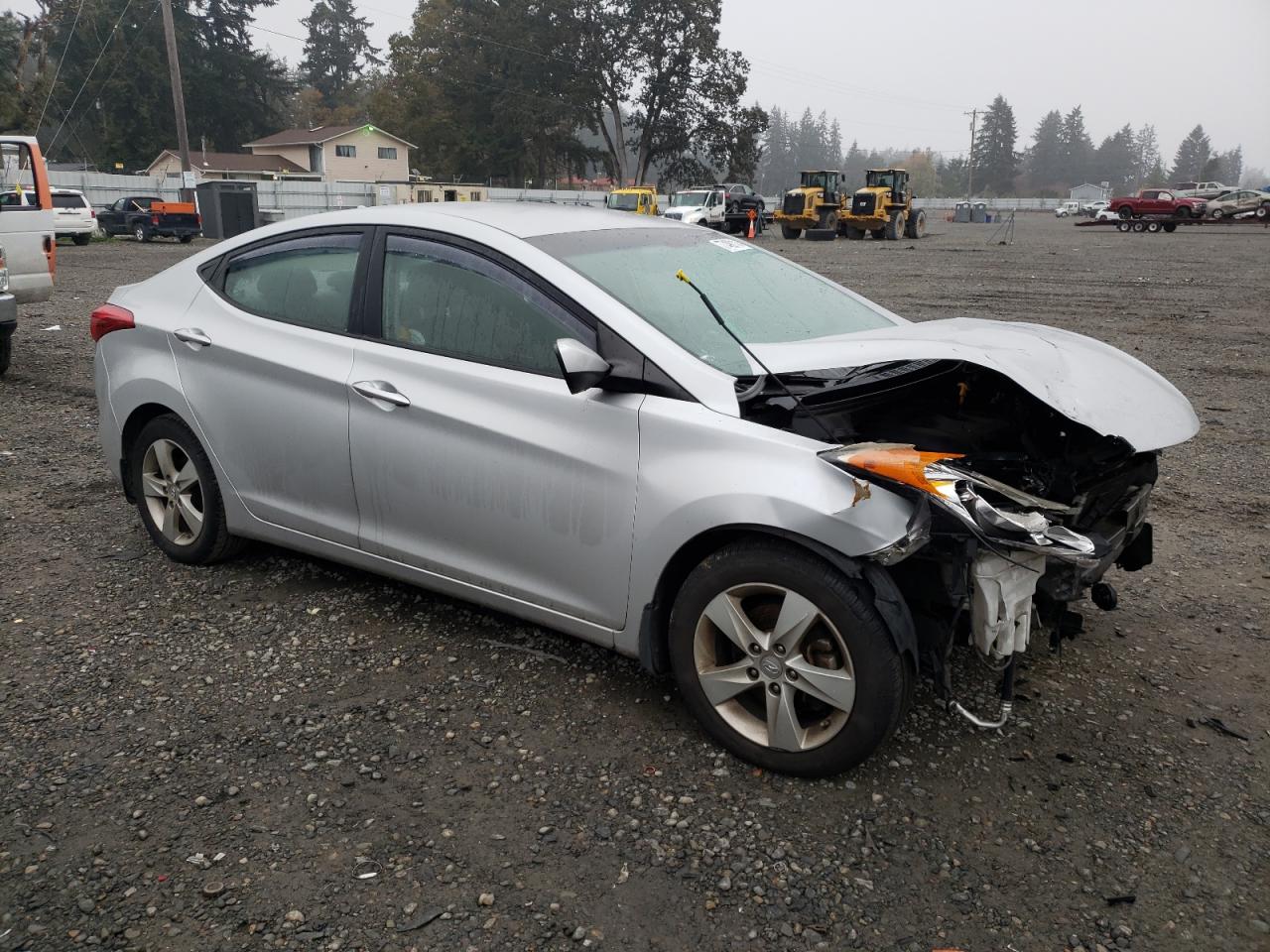 2013 Hyundai Elantra VIN KMHDH4AE6DU969615 Copart auction photo, front end damage thumbnail 4