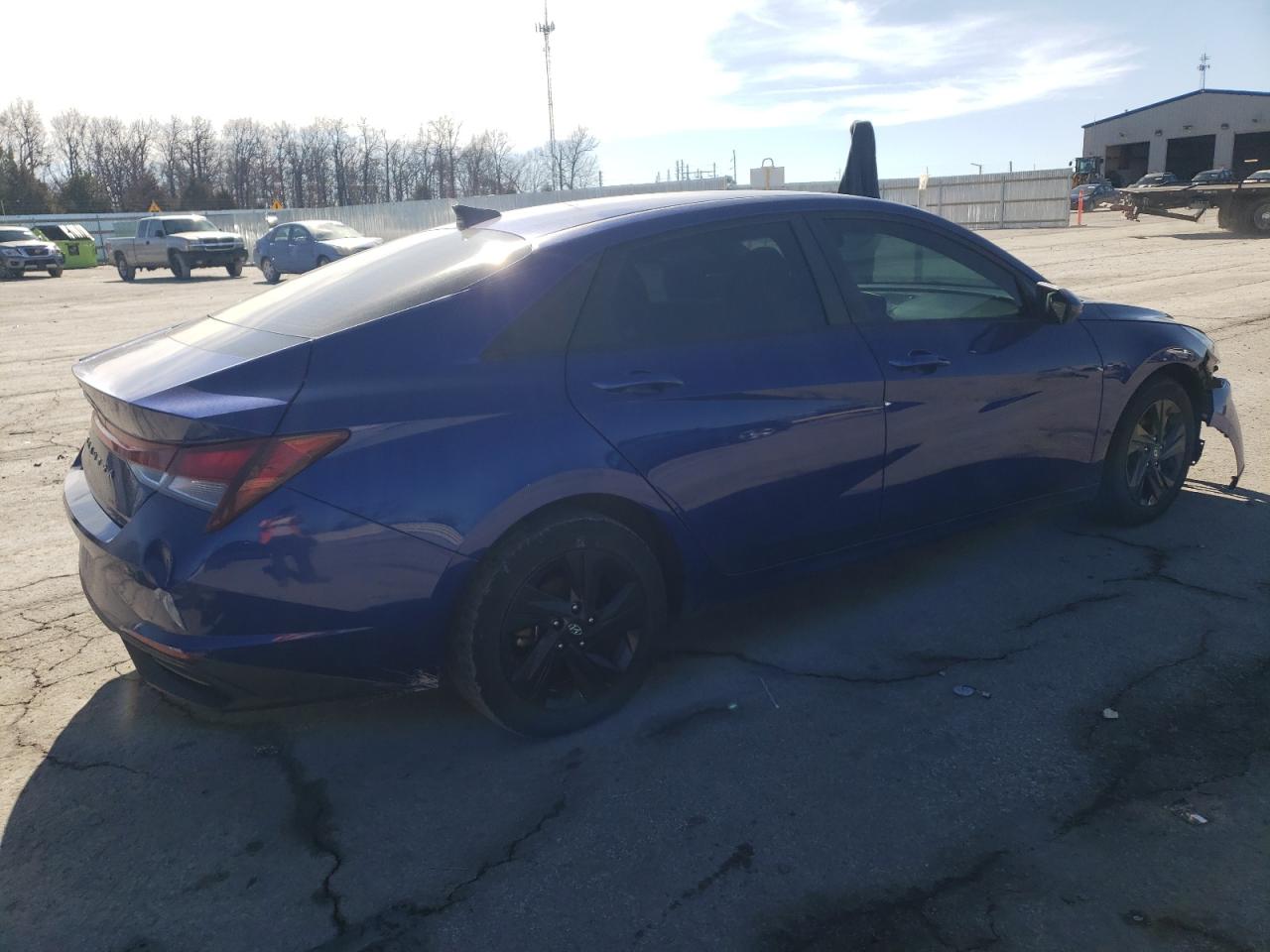 2021 Hyundai Elantra VIN 5NPLM4AG4MH009569 Copart auction photo, front end / hail damage thumbnail 3