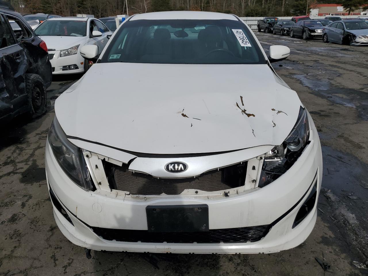 2015 KIA Optima VIN KNAGM4A73F5651668 Copart auction photo, front end damage thumbnail 5
