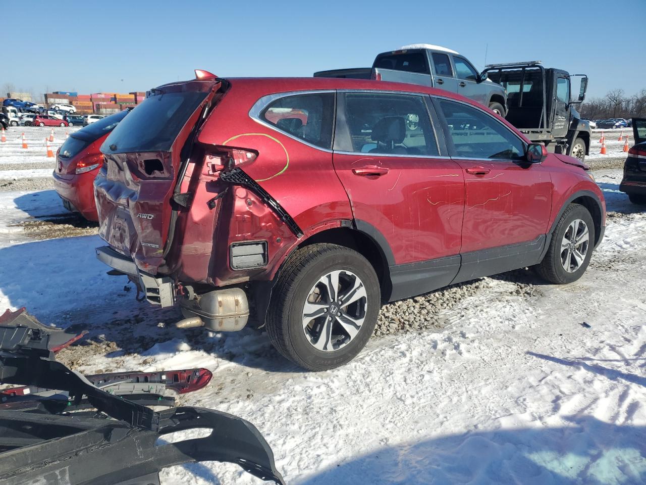 2021 Honda CR-V VIN 7FARW2H71ME037122 Copart auction photo, front end / rear end damage thumbnail 3