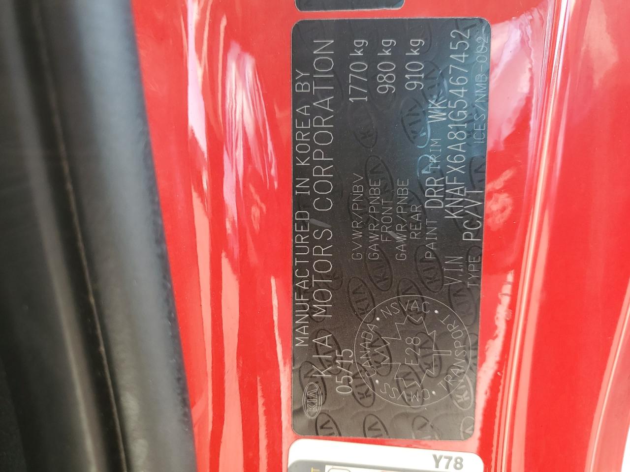 2016 KIA Forte VIN KNAFX6A81G5467452 Copart auction photo, front end / undercarriage damage thumbnail 14