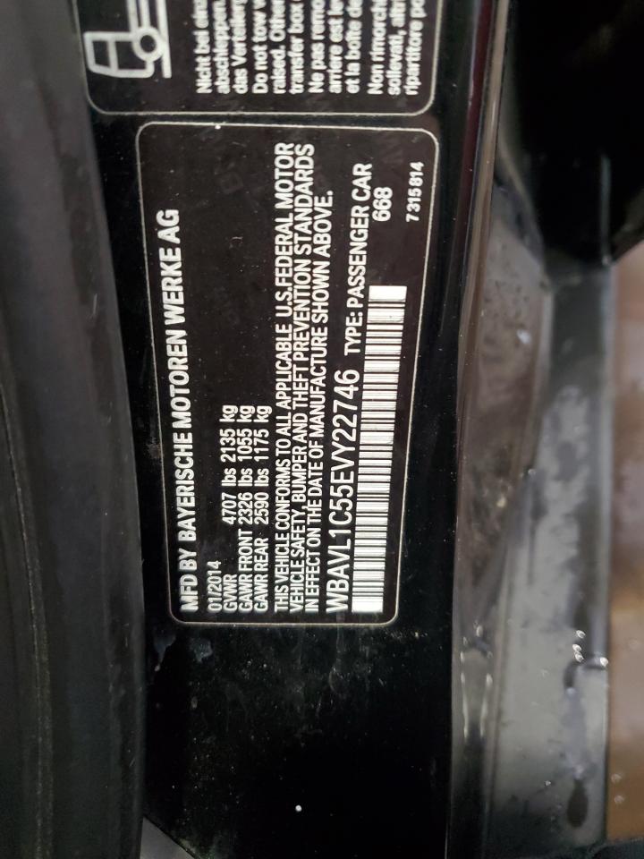 2014 BMW X1 VIN WBAVL1C55EVY22746 Copart auction photo, front end damage thumbnail 13