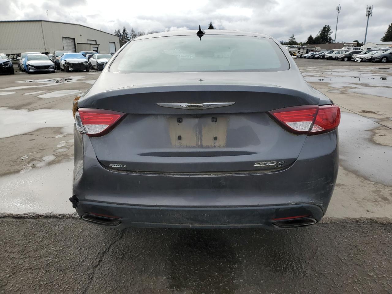 2015 Chrysler 200 VIN 1C3CCCDG7FN523495 Copart auction photo, rear end damage thumbnail 6