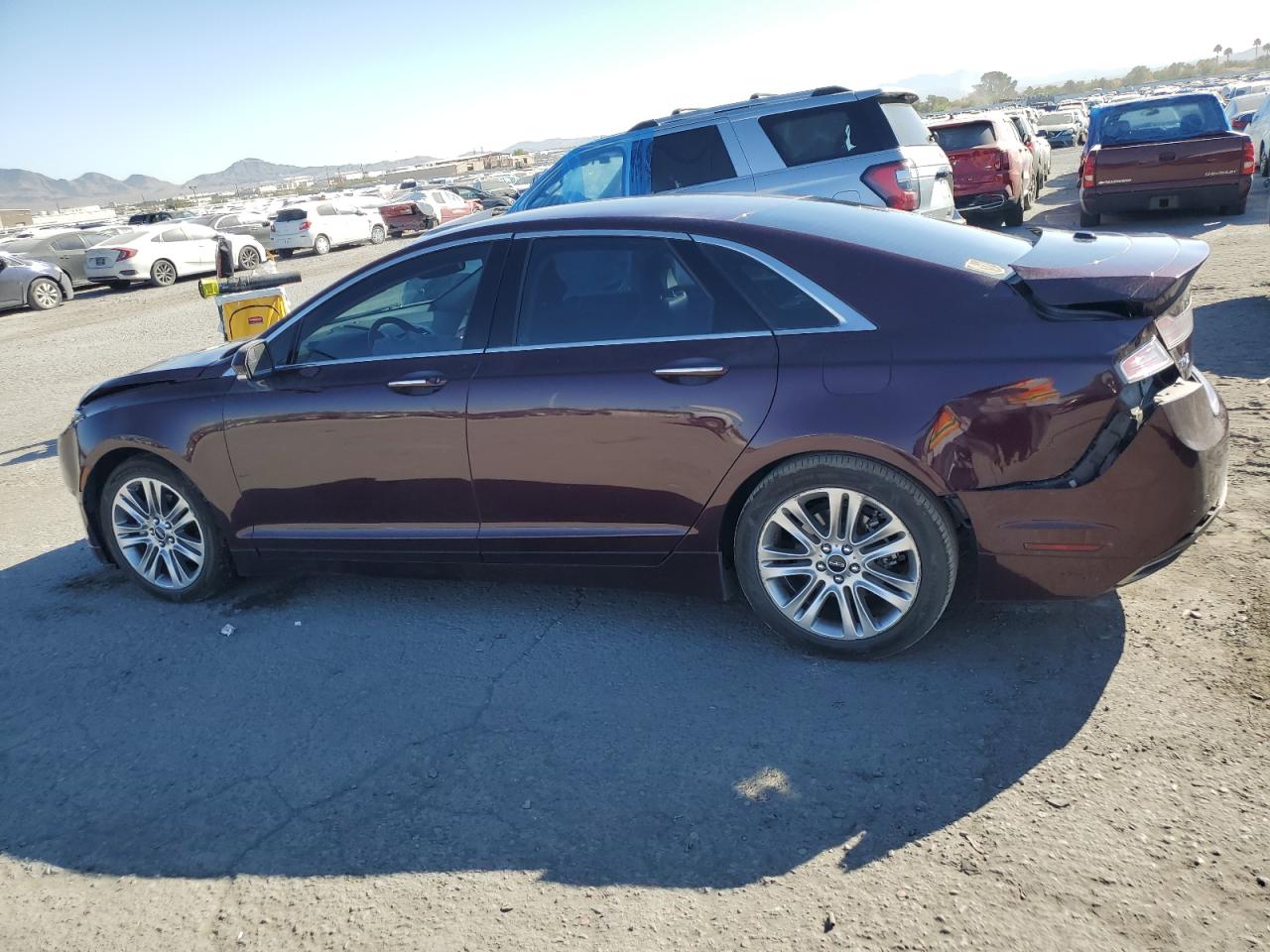 2013 Lincoln MKZ VIN 3LN6L2LU9DR818016 Copart auction photo, front end / rear end damage thumbnail 2