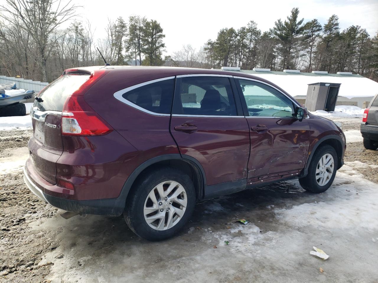 2015 Honda CR-V VIN 2HKRM4H59FH674713 Copart auction photo, side / rear end damage thumbnail 3