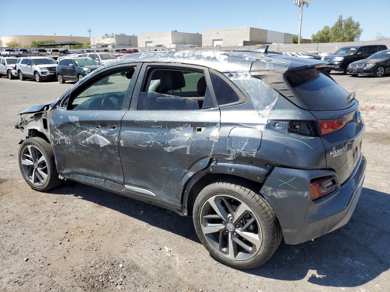 2021 Hyundai Kona VIN KM8K5CA54MU667962 Copart auction photo, all over damage thumbnail 2