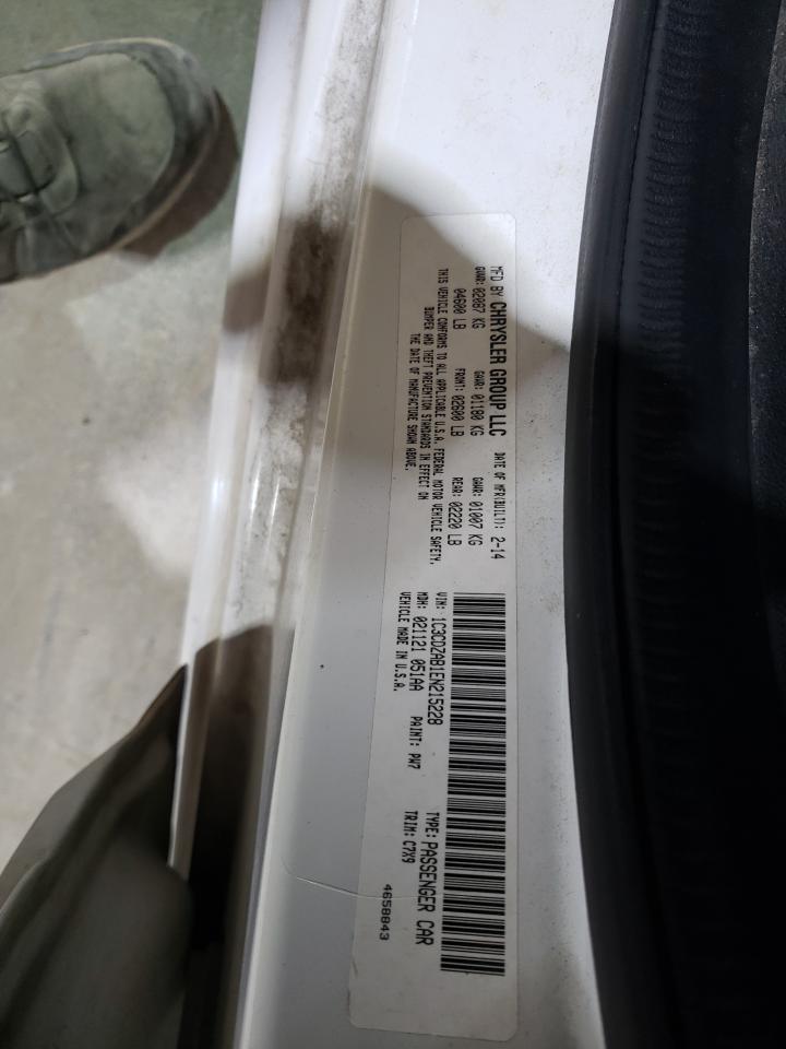 2014 Dodge Avenger VIN 1C3CDZAB1EN215228 Copart auction photo, front end / minor dent/scratches damage thumbnail 12
