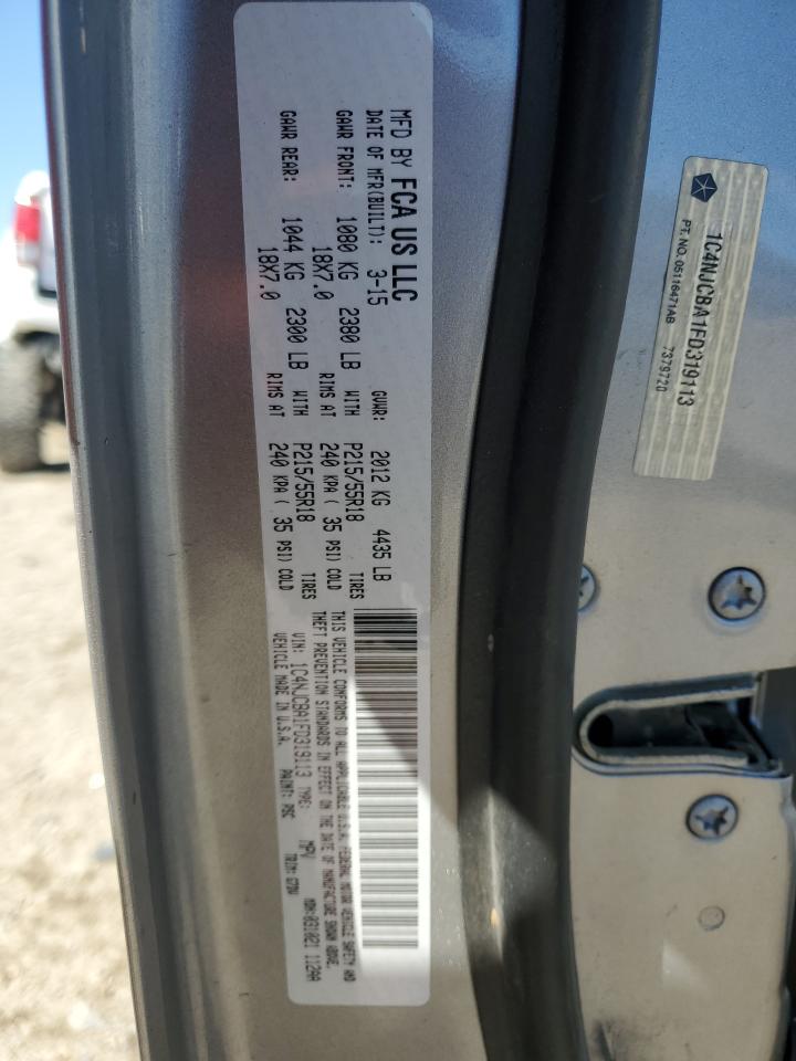 2015 Jeep Compass VIN 1C4NJCBA1FD319113 Copart auction photo, front end / minor dent/scratches damage thumbnail 13