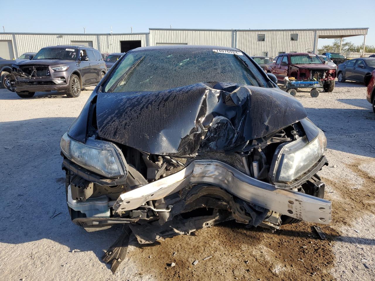 2015 Honda Civic VIN 2HGFB2F5XFH529299 Copart auction photo, front end / side damage thumbnail 5