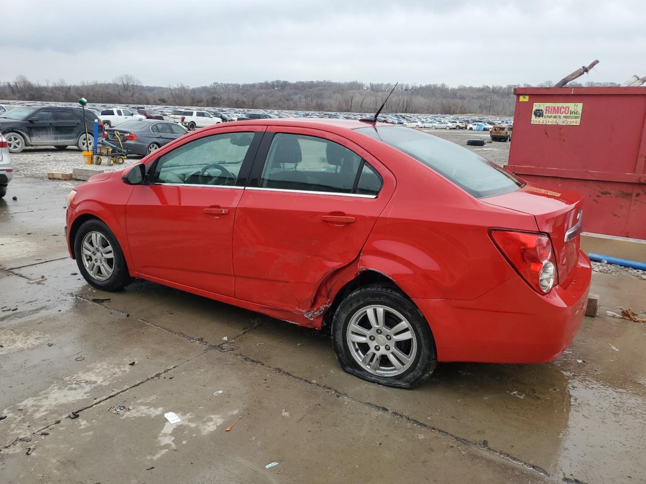2012 Chevrolet Sonic VIN 1G1JC5SH4C4200431 Copart auction photo, side / rear end damage thumbnail 2