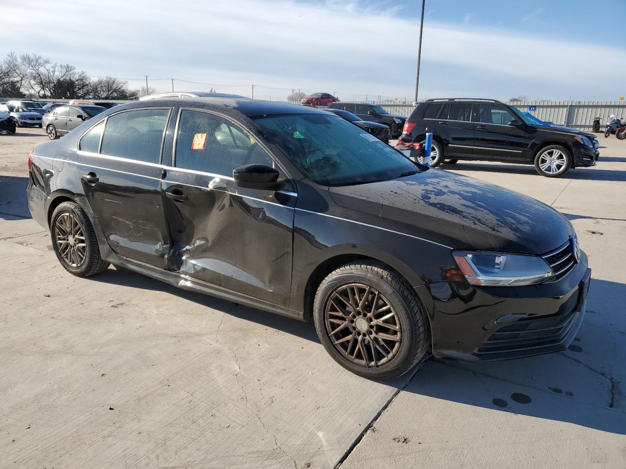 2017 Volkswagen Jetta VIN 3VW2B7AJ0HM311453 Copart auction photo, side damage thumbnail 4
