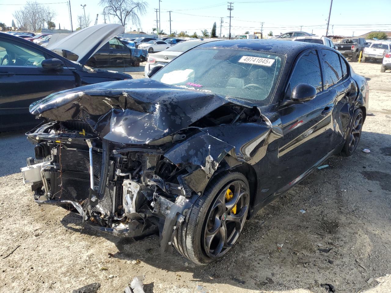 2018 Alfa Romeo Giulia VIN ZARFAECN0J7566637 - Copart auction photo