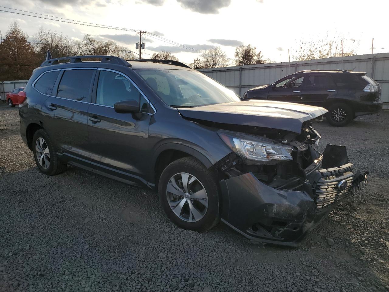 2019 Subaru Ascent VIN 4S4WMAFD4K3482421 Copart auction photo, front end / side damage thumbnail 4